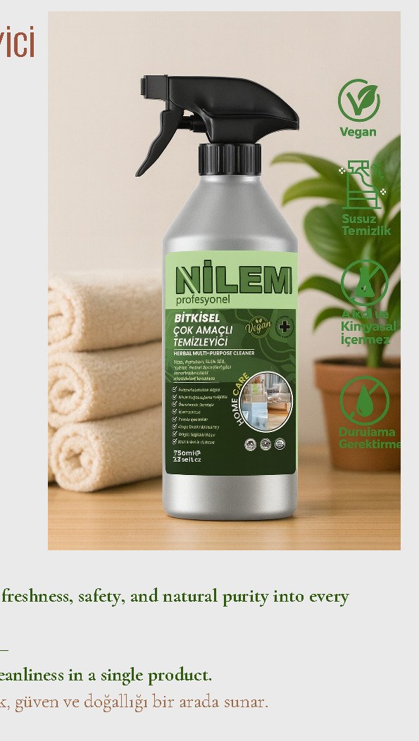 Nilem Profesyonel Bitkisel Çok Amaçlı Temizleyici